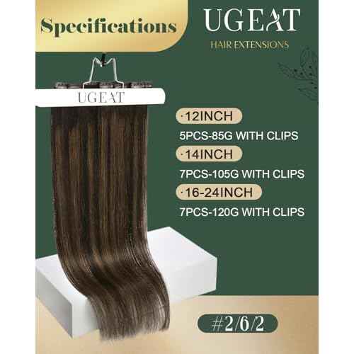 Ugeat Clip in Human Hair Extensions 20 Inch Seamless Hair Extensions Clip in Brown Balayage Clip on Extensions Human Hair Darkest Brown Mix Medium Brown 7Pcs 120G 2/6/2