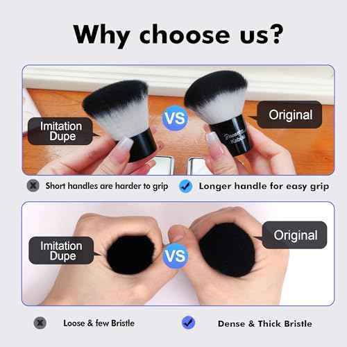 Bueart Design Kabuki Face Makeup Brush Setting Powder Brush Foundation Cream Blush Blending Brush M1
