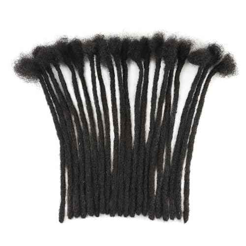8 Inch 100 Strands loc Extensions Human Hair for Men/Women 0.6cm Thickness Human Hair Dreadlock Extensions Can Be Dyed and Bleached Soft Dreadlocks