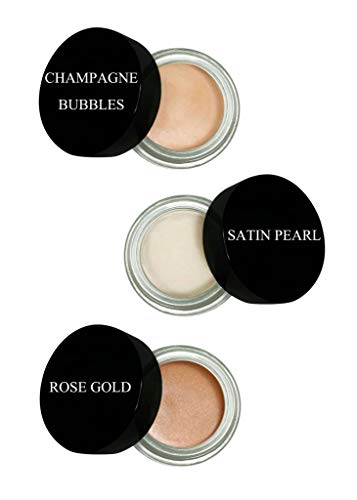 Mom's Secret Organic Creamy Shimmer Luminizer Pot For Eyes, Cheekbones and Lips, All Natural, Vegan, Gluten Free, Cruelty Free, Made in the USA, 0.11 oz. (Champagne Bubbles)