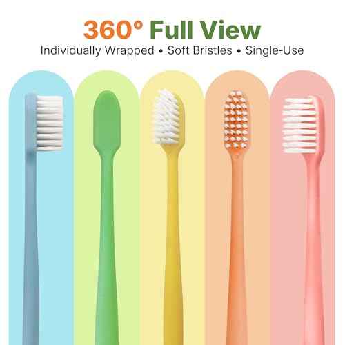 200 Pack Disposable Toothbrushes Bulk ? Individually Wrapped Soft Bristles Single Use for Adults & Kids, Travel Hotel Guest Dental Office Donation Emergency Hygiene,Minimalist Design 5 Colors