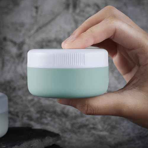 Travel Containers for Toiletries, Silicone Cream Jars BPA-Free, Leak-proof 1.35oz Travel Size Containers, Portable Size Silicone Jars with Lid for Cosmetic Face Hand Body Cream (4 Pack)