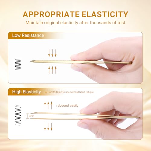 NAGARAKU 1 Pair Precision Fiber Tip Tweezer for Eyelash Extensions Professional Eyelash Tweezers Antistatic Straight & Curved Tip Tweezers with Box(Isolation & Volume Lash Tweezers AG-03 & AG-07)