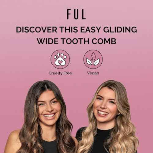 FUL: Curly Hair Products: Wide Tooth Comb for Afro, Curly, and Wavy Hair - Ideal Shower Comb for Detangling and Styling. Combs for women and also suitable as a mens comb