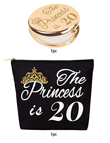 20th Birthday Gifts for Girls,20th Birthday Gifts for Women,20th Birthday,20th Birthday Gifts for Daughter,20th Birthday Gifts Cosmetic Bag,20th Birthday Makeup Mirror,20 Year Old Girl Birthday Gifts