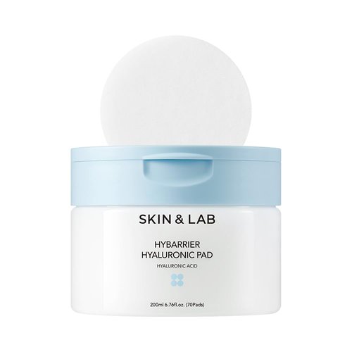 [SKIN&LAB] Hybarrier Hyaluronic Pad, Deep Hydration & Cooling, Stretchable Pads for Dryness & Inner Skin Tightness, 70 Pads