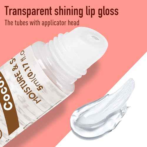 AZEN 60 Pack Lip Gloss Set, Clear Lip Gloss Bulk, Lip Oil for Dry Cracked Lips Moisturizing Hydrating Nourishing with Vitamin E