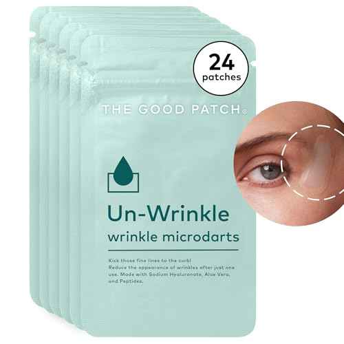 The Good Patch Un-Wrinkle Microdart Anti Wrinkle Patches for Crow¡¯s Feet and Between Eyes, Made with Sodium Hyaluronate, Aloe Vera, Peptides, Clinically Proven (24 Total Microdart Patches)