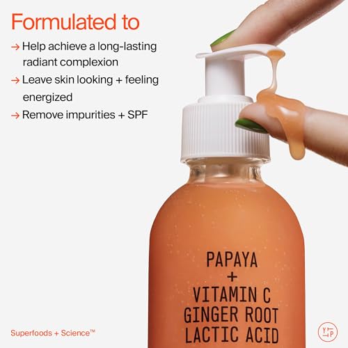 Youth To The People Superfruit Facial Cleanser - Papaya + Vitamin C Gentle Exfoliating Face Wash, Cellular Skin Renewal with AHA + BHA, Evens Skin Tone & Texture for Soft + Radiant Skin, Sulfate-free