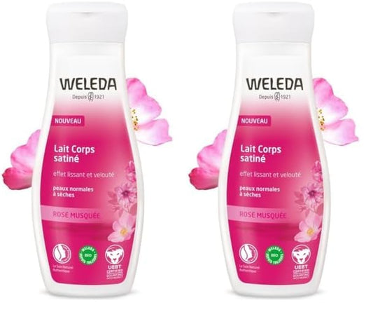 Weleda Pampering Wild Rose Body Lotion, Plant Rich Moisturizer with Wild Rose Oil, Jojoba Oil and Shea Butter, 6.8 Fl Oz (Pack of 2)