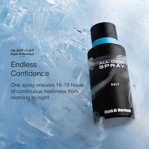 ATYAB AL MARSHOUD Salt All Over Spray (125 mL) - Long-Lasting (Up to 24 Hours), Unisex Body Mist, Refreshing Lime & Sea Salt Scent with Musk, Premium Body Spray for Women & Men