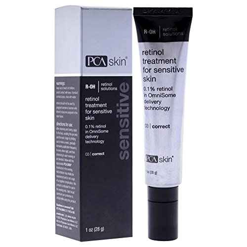 PCA SKIN Retinol Treatment for Sensitive Skin - Anti Aging Face Serum to Gently Reduce Redness & Minimize Fine Lines & Wrinkles - Contains Vitamin A & Hydrating Niacinamide (1 oz)