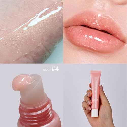 Summer Special Lip Butter Balm, Hydrating, Nourishing & Softening Lip Care with Natural Oils & Fruit Extracts, Long-Lasting Moisture, Non-Sticky Shine, Soften Dry Lips Lip Care (#4 Cake (glitter)