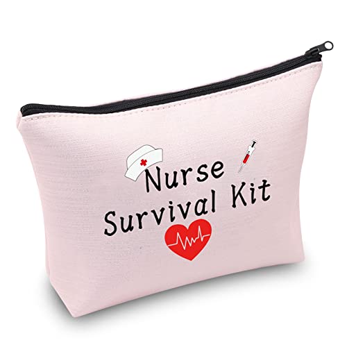 PXTIDY Nurse Gifts Nurse Survival Kit Cosmetic Bag Nurse Bag Nursing Gift Nurse Student Graduation Gift (BLACK)