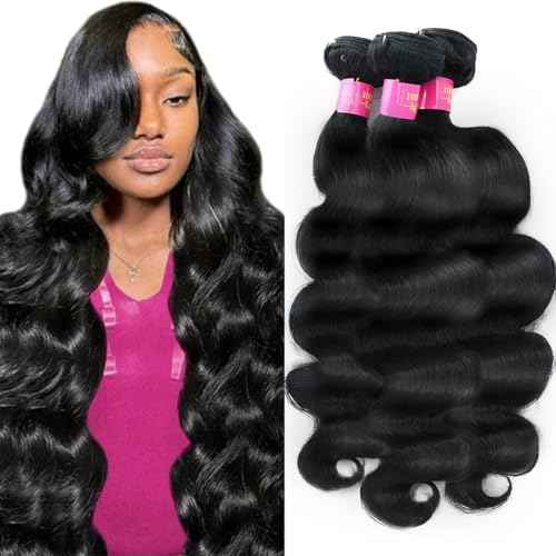 12A Human Hair Bundles Body Wave 100% Unprocessed Brazilian Virgin Hair 3 Bundles Human Hair Extensions Quick Weave Human Hair £¨18 20 22£©