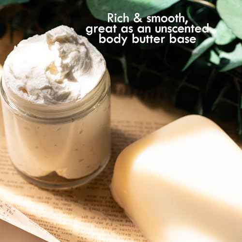 Organic Mango Butter - Raw Organic Unrefined Mango Seed Butter for Skin Care, Body Butter & Hair - Pure Mango Butter Cold Pressed for Soap Making, Mango Lotion | Natural Skin Moisturizer 8 oz