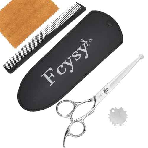 Safety Round Tip Hair Scissors for Kids, Fcysy 6 In Hair Cutting Shears for Children, Stainless Steel Barber Haircut Scissors for Toddlers, Boys & Girls ? Safe Hair Trimming at Home