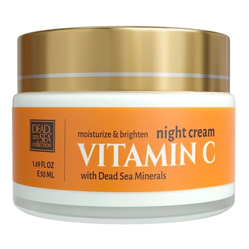 Dead Sea Collection Night Cream for Face with Vitamin C, Dead Sea Minerals, and Vitamin E ? Anti Aging Nourishing Skin Care Moisturizer to Reduce Wrinkles (1.69 fl. oz)