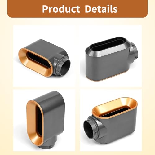 Pre-Styling Dryer Attachment for Dyson Airwrap, Nozzle Replacement Curling Barrels Hair Styler Accessories, Part No. 969759-01, Nickel/Copper