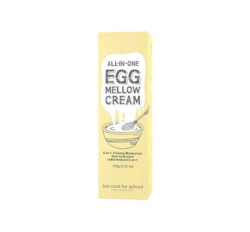 Too Cool For School | All-in-One Egg Mellow Cream 100g | Anti Aging Face Cream | Anti Wrinkle Firming Moisturizer | 98% Pure Collagen Fiber