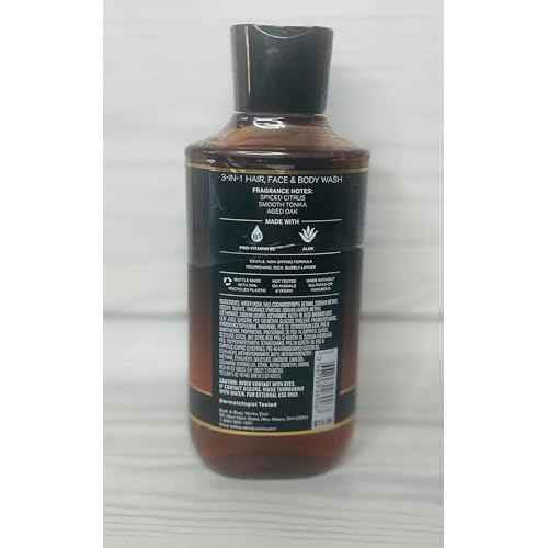 Bath & Body Works Men's Single Barrel Bourbon 3-in-1 Hair, Face & Body Wash 10 Ounce