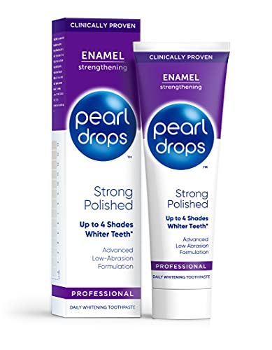 Pearl Drops Strong White Toothpaste, Polished Mint Flavour, Clinically Proven Whitening, Low Abrasion, Daily Use Formula, 75ml