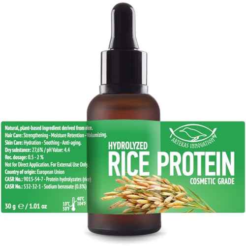 HYDROLYZED Rice Protein - Liquid - 30g | 1oz - Cosmetic Grade - for Homemade Skin & Hair Care Preparations