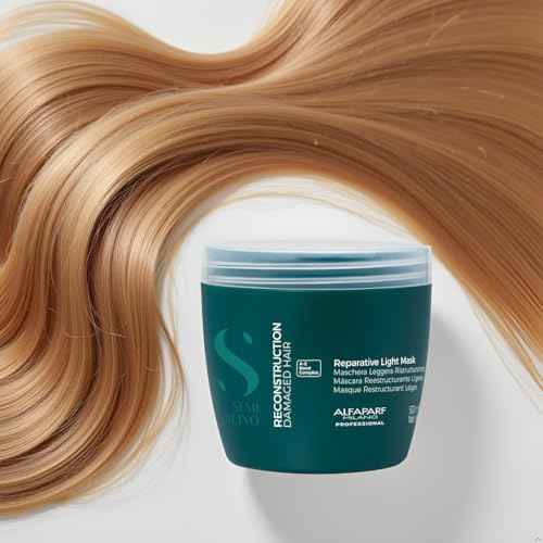 ALFAPARF MILANO Semi di Lino Reconstruction Bond Repair Hair Mask for Damaged Hair - Recommended for Fine Hair ? Hair Repair Mask - Restructures - Color Safe - Deep Conditioner - Vegan (17.2 oz)