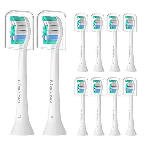 Replacement Toothbrush Heads(10 Pack) Compatible with Philips Sonicare Brush Heads for Hx6920, 4100 2 Series, HX9023 Hx6240 Hx6610 Snap on Electric Tooth Brush Refill