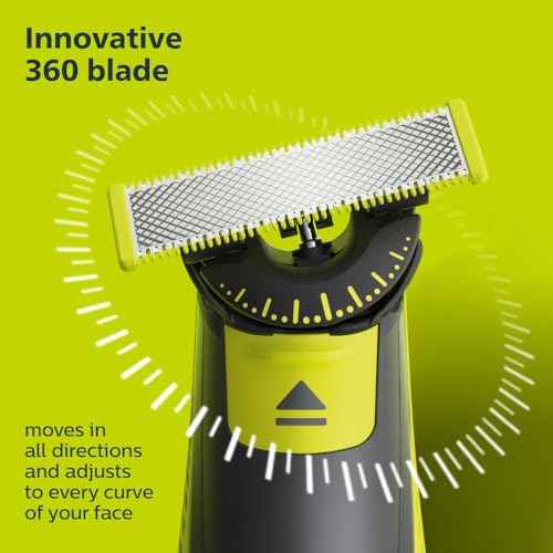 Philips Norelco OneBlade 360 Blade, Genuine Replacement Blade, Face/Body Kit, for OneBlade Electric Shaver and Trimmer, Durable Stainless Steel, Trim, Edge and Shave, QP614/80