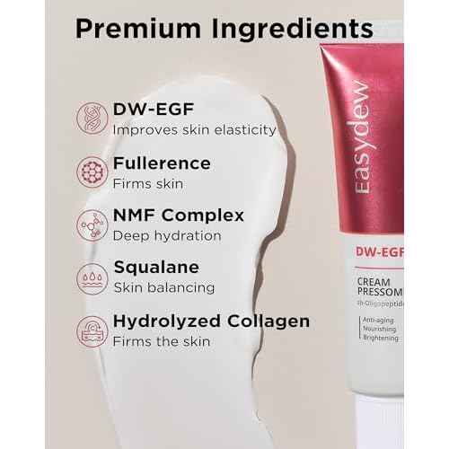 EASYDEW DW-EGF Peptide Pressome RX Cream - Korean Anti Aging Face Moisturizer for Firmness & Elasticity with EGF, Ceramide, Hyaluronic Acid - Soften & Reduce the Appearance of Wrinkles, 1.01oz. 3 Pack