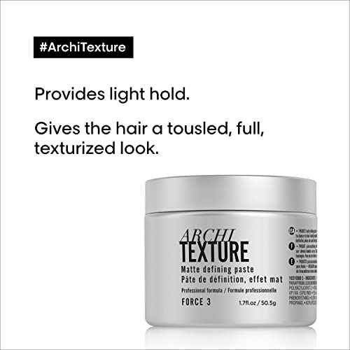 L'Or?al Professionnel Paris Architexture - Medium Hold Texturizing Pomade, Creates Texturized Structure and Matte Definition, for All Hair Types