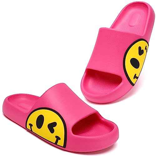 Sandals for Girls and Boys,Mens Slippers Sandals for Women,EVA Anti-Slip Indoor & Outdoor Kids Slippers Smile Face Open Toe Spa Bath Pool Gym House Casual Shower Shoes
