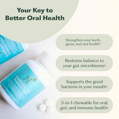 OralBiome 365 3-in-1 Chewable Oral Probiotics for Breath, Immune & Gut Health | Supports Teeth & Gums, Boosts Digestion & Immunity | with Zinc & Vitamin C | Vanilla Mint, 90 Servings