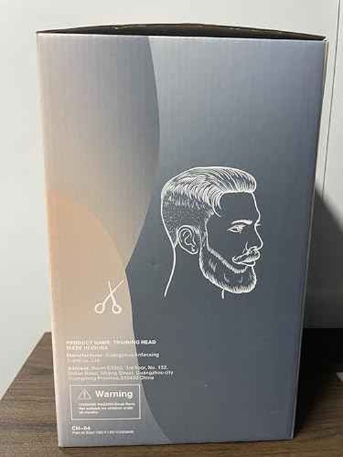 Male Mannequin Head with 100% Human Hair Barber Mannequin Head Hairdresser Training Doll Manikin Head for Men Hair Styling and Practice