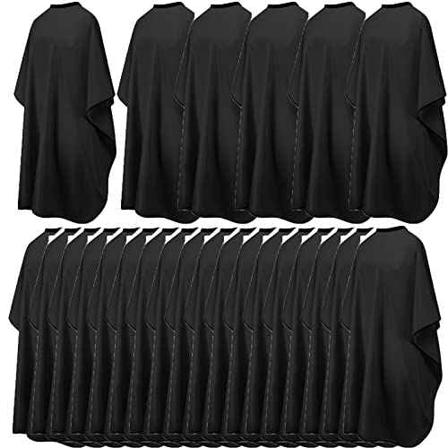 Hair Salon Capes Waterproof Haircut Unisex Black Cape Barber Hair Cutting Cape with Snap Closure Hair,Coloring and Styling