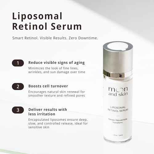 Liposomal Retinol Serum Encapsulated Vitamin A Complex for Face and Neck Night Repair Gentle Fast-Absorbing Age-Defying Smoothing and Renewing Airless Pump 1 fl oz