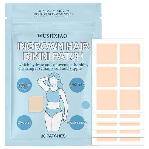 Ingrown Hair Patch, Ingrown Hair Treatment, Razor Bump Treatment for Bikini Area, Fast Ingrown Hair Pads Smooth Skin, Non-Irritating Formula for Women and Men,30 Count