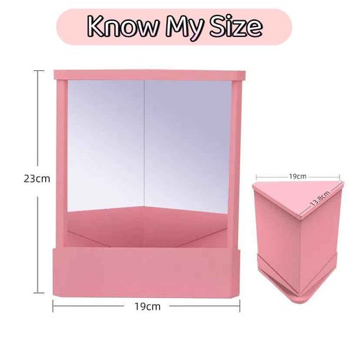 Oulores Non-Reversing Mirror with Real Image Reflection - Beveled Standing Cosmetic Inverted Mirror for Makeup, Hair Styling, Grooming, Facial Correction