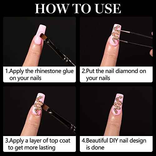 Nail Art Rhinestones Kit, Round Beads Flatback Crystals Multi Shapes Glass Crystal Rhinestones for Nail Art Makeup Face Decor Crafts Supply (Classic Style)