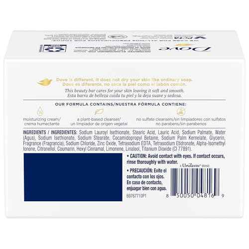 Dove Soap, Original Beauty Bar 3-Pack (12 Soap Bars) ? 3-in-1 Moisturizing Face, Body & Hand Soap, 3.17 Oz Ea