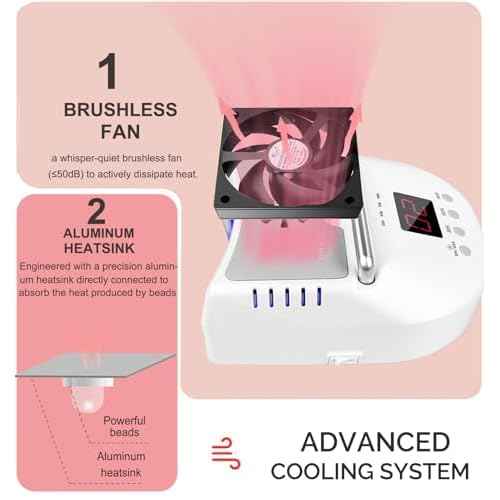 Cordless LED UV Nail Lamp,Professional Uv Llight for Gel Nails,OBEEGOO Nail Dryer for Acrylic Gel,Curling Lamp for Beauty Salon (White)