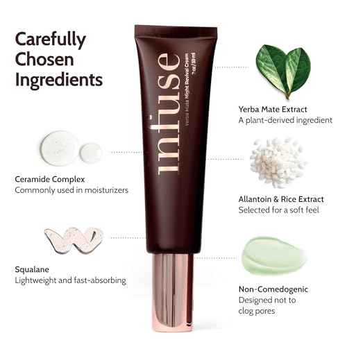 Infuse Night Revival Cream (Emerge Award Finalist) | Pro-Resilience Face Moisturizer with Yerba Mate Antioxidants to Strengthen & Hydrate Mature Skin | Restorative Firming & Hydrating ? 60ml / 2oz