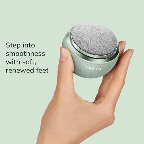 GESKE Electric Pumice Foot Smoothing Spinning Sphere | 8 in 1 | Electric Foot File & Exfoliator | 3 Pumice Stone Attachments | for Smooth Feet | Advanced Callus Removal |for Your Pedicure Set