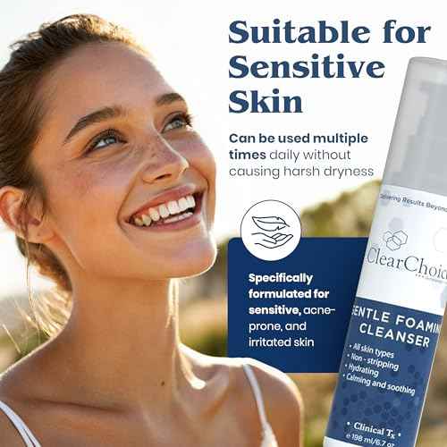 Clear Choice Gentle Foaming Cleanser 6.7oz ? Soap-Free, SLS-Free Face Wash for Sensitive, Acne-Prone Skin ? Restores pH Balance, Removes Makeup, Ideal for Post-Peel and Post-Laser Care