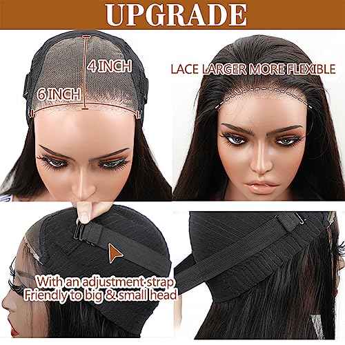 Put on Glueless Wigs Human Hair Pre Plucked Pre Cut 6x4 DH Lace Easy Put on Wig Body Wave no Glue Lace Wigs Human Hair for Beginners