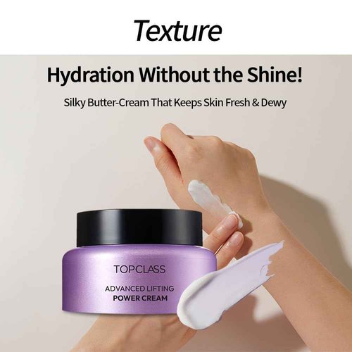 CHARMZONE] Topclass Advanced Lifting Power Cream 50ml / 1.69oz – 3-in-1 Moisturizer for Firming, Hydration & Barrier Care with Hyaluronic Acid, Triple Collagen & Ceramide – Non-Sticky Butter Texture
