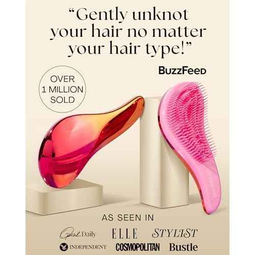 Detangler Brush & Wide Tooth Comb Hair Brush Gift Set - Ideal Gifts Under 10 Dollars for Womens Stocking Stuffers & Teenage Girls Gifts Ideas, Blue