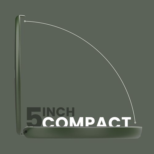 LUNA London Compact Travel Mirror | Travel Makeup Mirror with Light | LED Lighted Vanity Mirror with 3 Light Modes | 7X Magnification Folding Portable & Rechargeable (Forest Green)