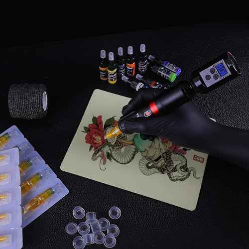 Tattoo Machine Kit Wireless - Tattoo Guns with 1500mAh Power Supply, Cartridge Needles and Ink Set, Beginner Tattoo Supplies for Temporary and Starter Kits